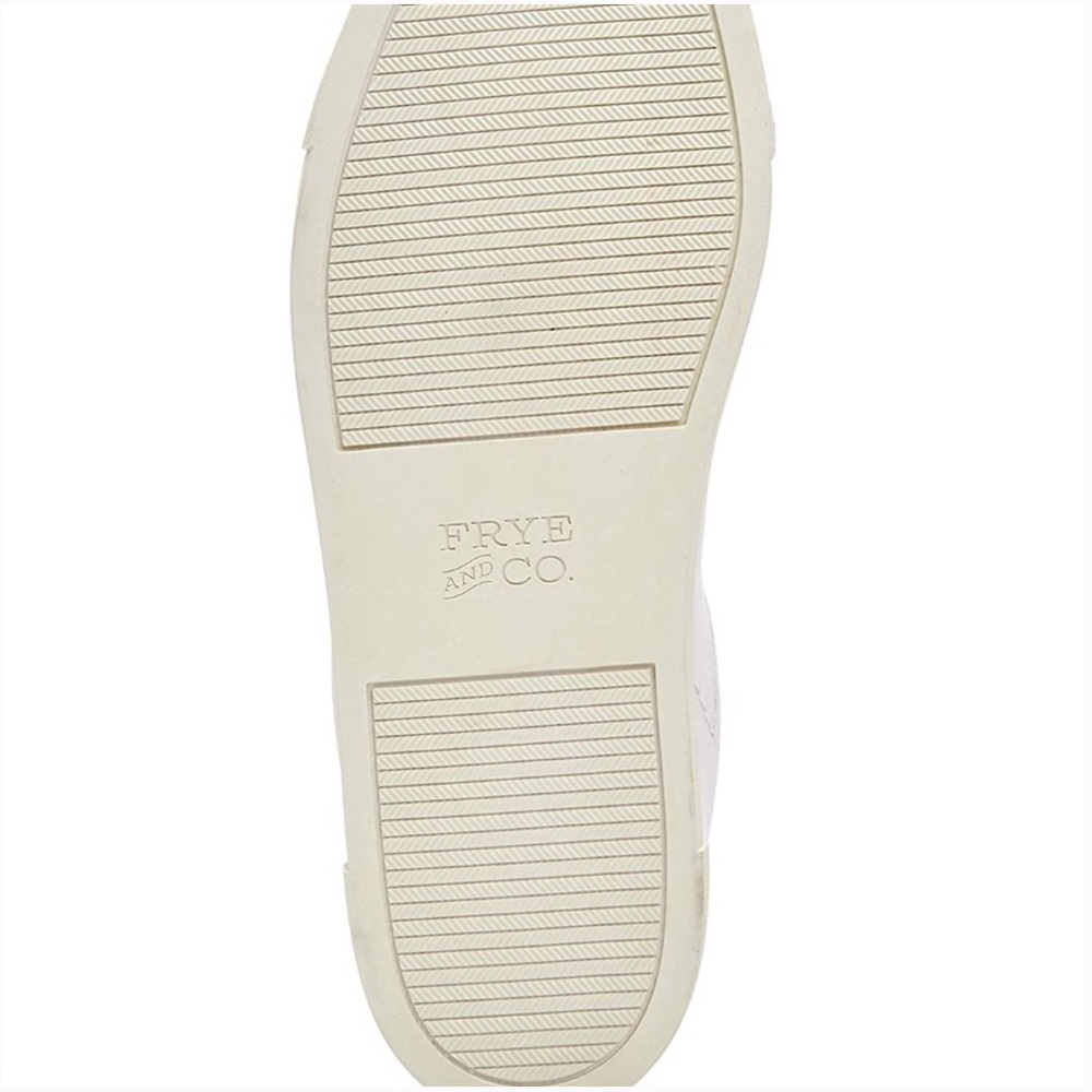 FRYE White Moto Biker Lace Sneaker Zipper Shoes - Picture 6 of 7